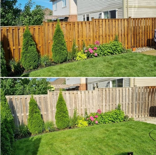 Fence Cleaning Before After